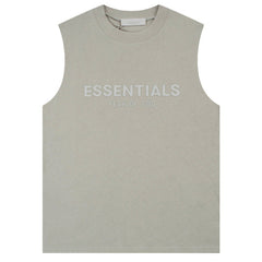 Flocked logo letter print Sleeveless T-Shirts