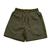 Colorblock embroidered letters Shorts
