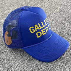 Logo-Print Canvas and Mesh Trucker Cap