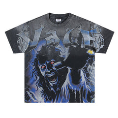 Letter Ghost Pattern T-shirt