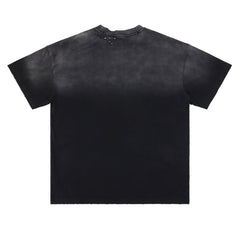Letter Print Distressed T-shirt