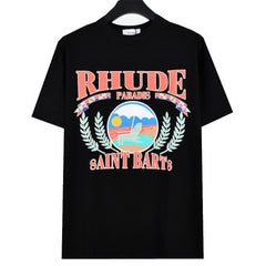 23ss Paradis Tropical Beach Print T-Shirt