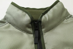 Multi-element patchwork down jacket