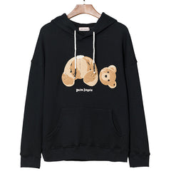 Bear-print classic hoodies