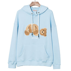 Bear-print classic hoodies
