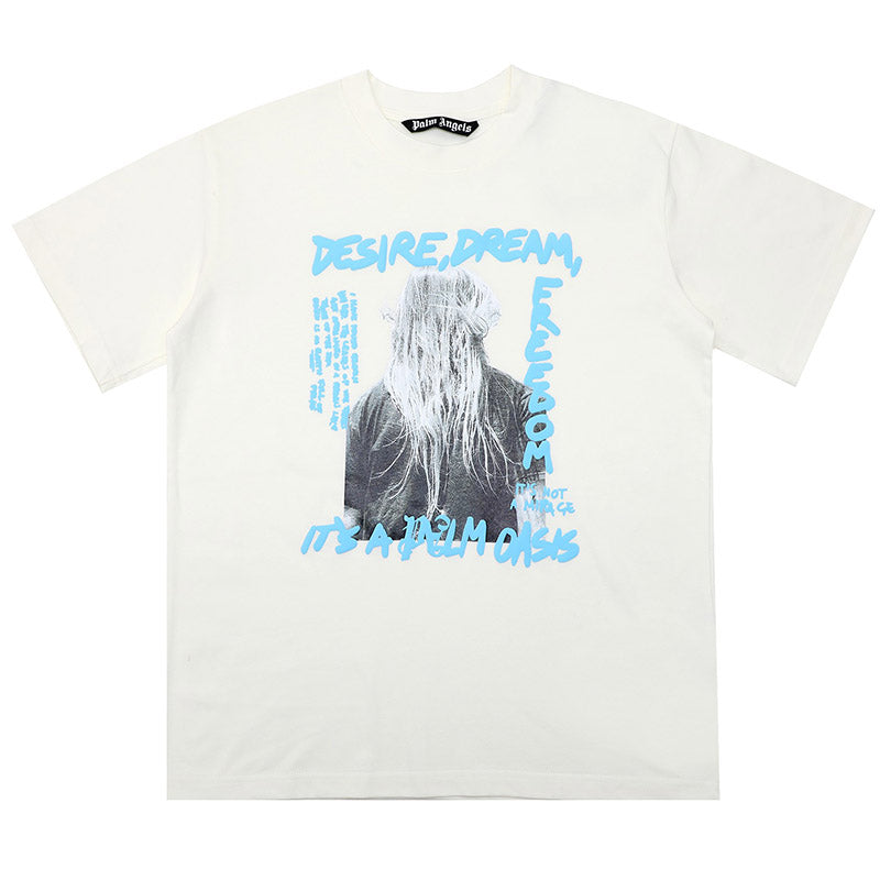 Men's Blue Oasis Cotton T-Shirt
