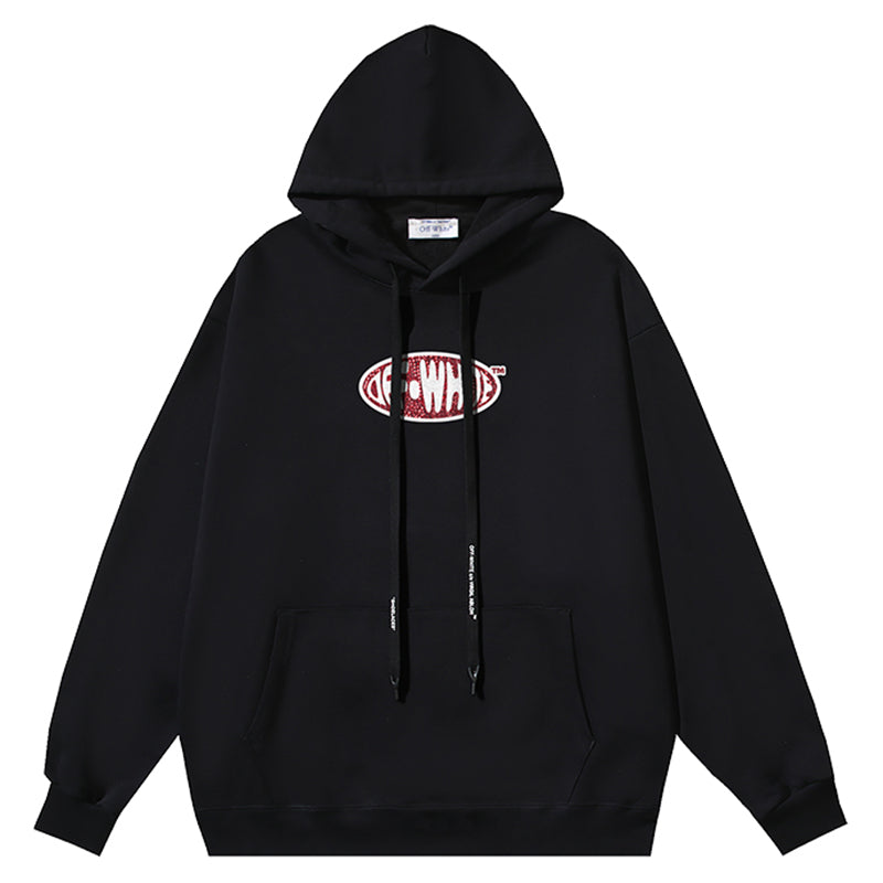 Black Hoodie With Srystal Print