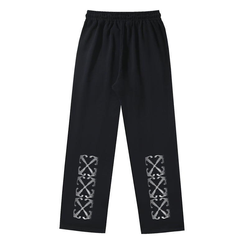 Arrow Printed Trousers Straight Loose Casual Pants #1067