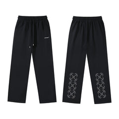 Arrow Printed Trousers Straight Loose Casual Pants #1070