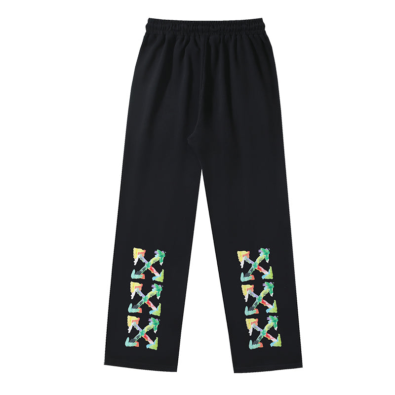 Arrow Printed Trousers Straight Loose Casual Pants #1071
