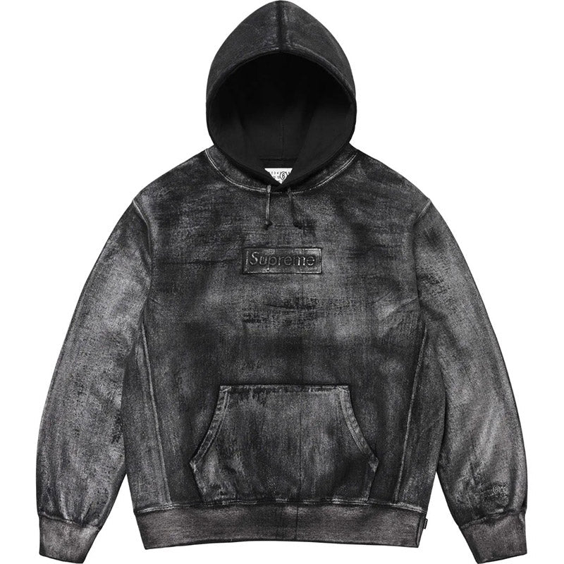 MM6 Foil Box Logo Hooded Sweatshirt