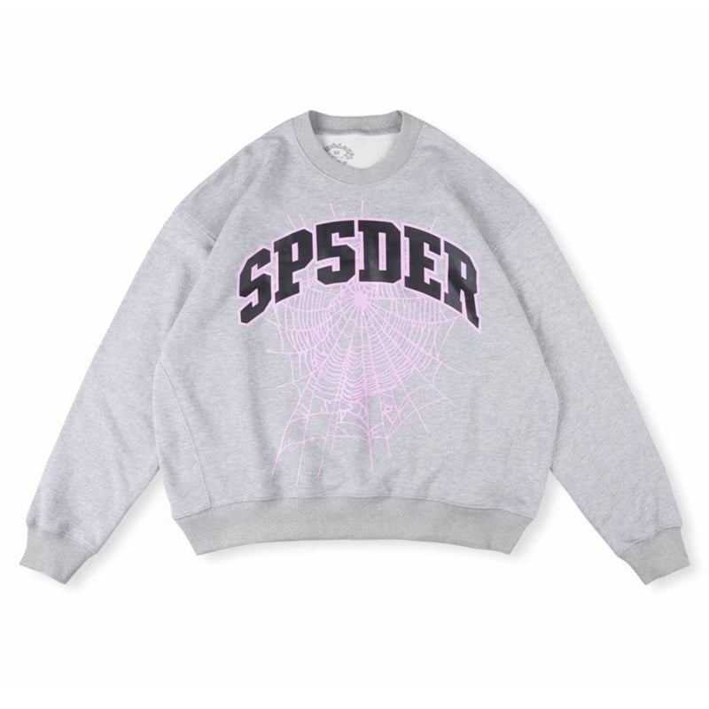 Varsity Web Crewneck Heather Sweatshirt Grey