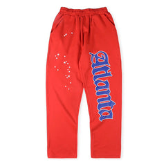 Atlanta Open Leg Sweatpant Red