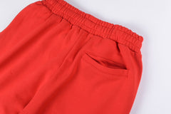 Atlanta Open Leg Sweatpant Red