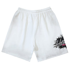 Classic Letter Avatar Washed Shorts