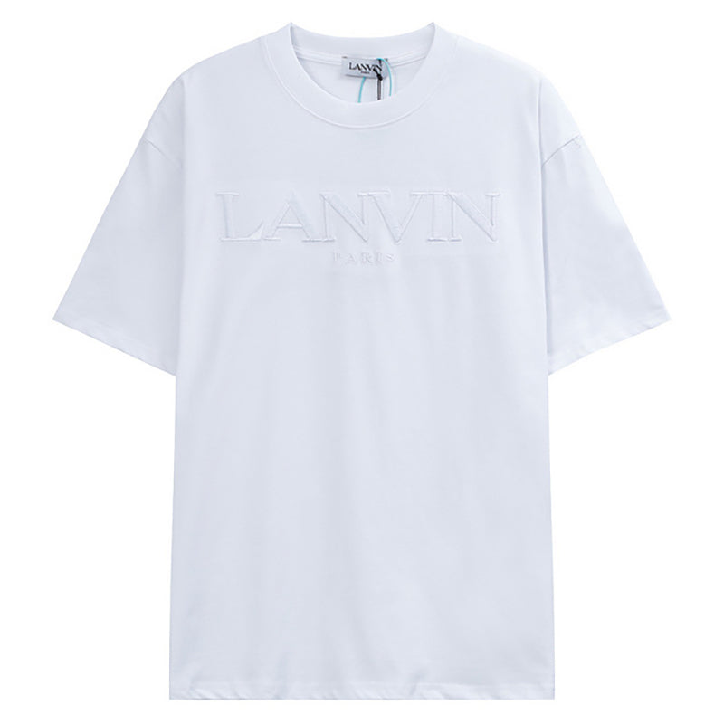 Letter Embroidery Logo T-Shirt White