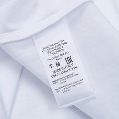 Letter Embroidery Logo T-Shirt White