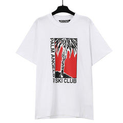 Ski Club-print Cotton T-shirts