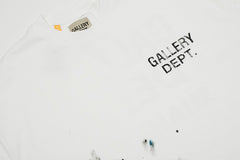 Paint-Splattered Logo-Print Cotton-Jersey T-Shirt