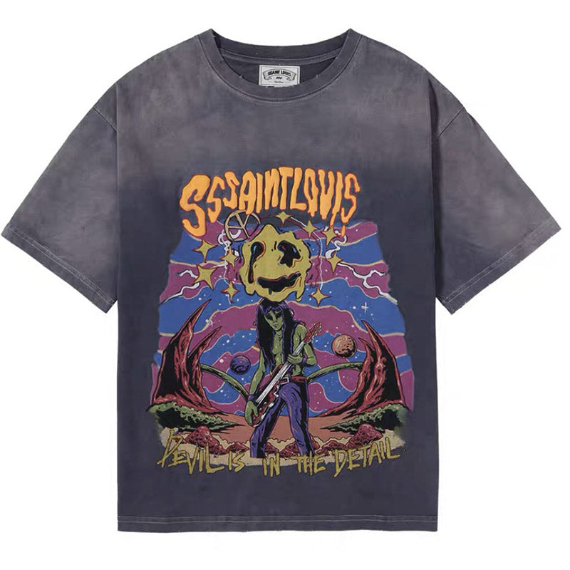 Rock Alien Print T-Shirts