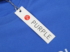 PURPLE Clean Jersey Logo T-Shirt Blue