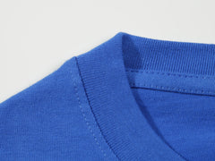 PURPLE Clean Jersey Logo T-Shirt Blue