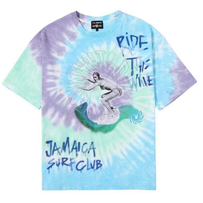 Tie-dye Graphic Print T-Shirts