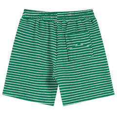 Striped Letter Embroidered Casual Shorts
