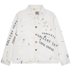 EP Paint-Splattered Logo-Print Cotton-Ripstop Jacket