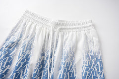 logo-print gradient silk shorts