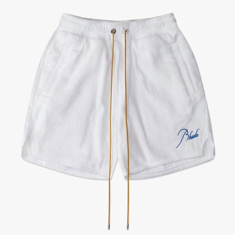 Straight-Leg Logo-Embroiderd Cotton-Fleece Shorts