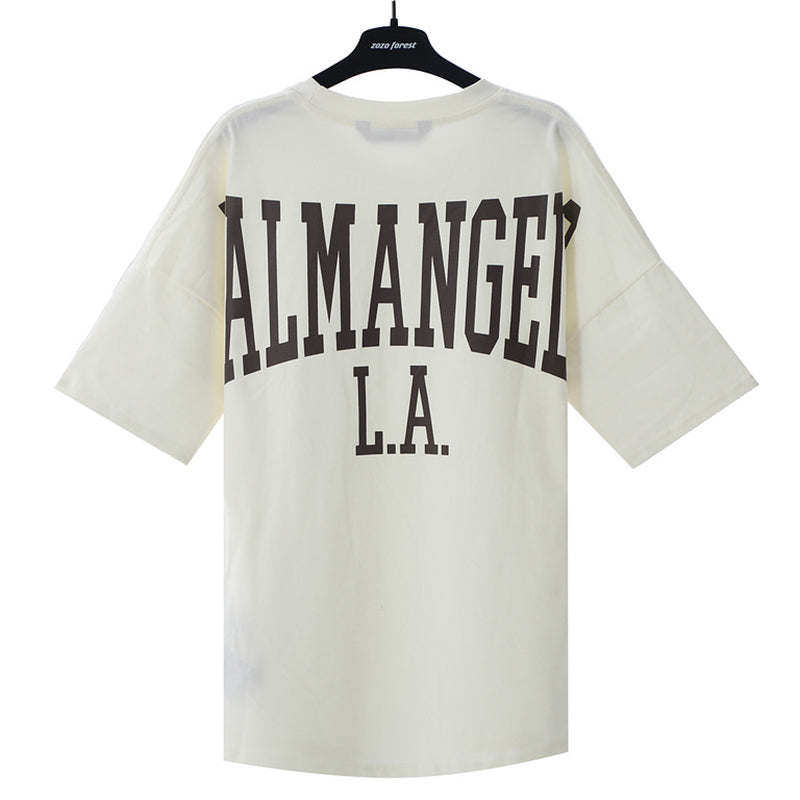College Drop-Shoulder Cotton T-Shirts