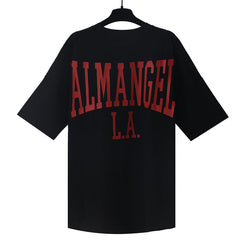 College Drop-Shoulder Cotton T-Shirts