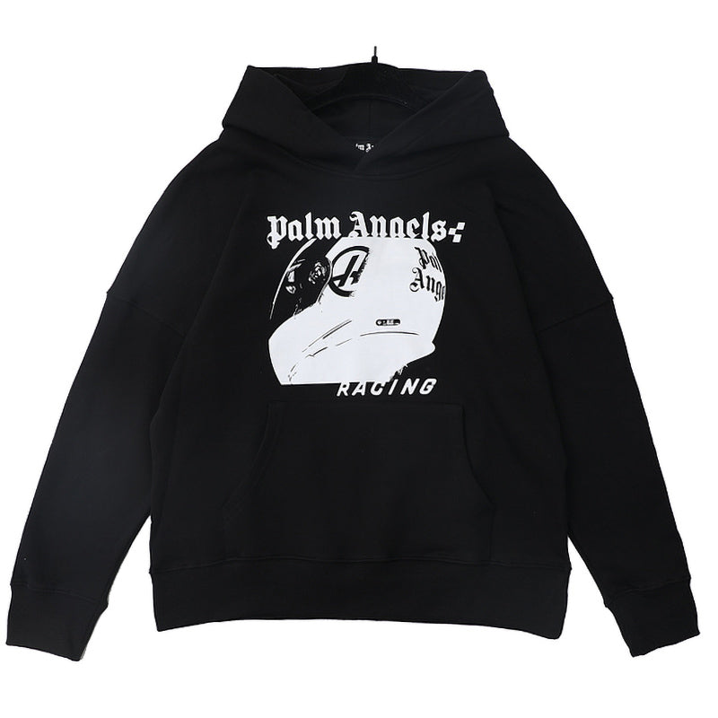 Racing Helmet Print Hoodie