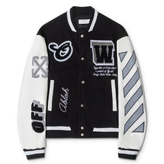 Leather wool Varsity Jacket