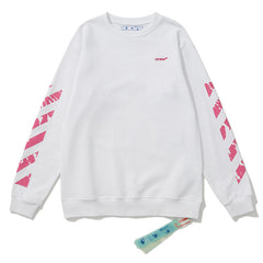 Diag-stripe Cotton Sweatshirts