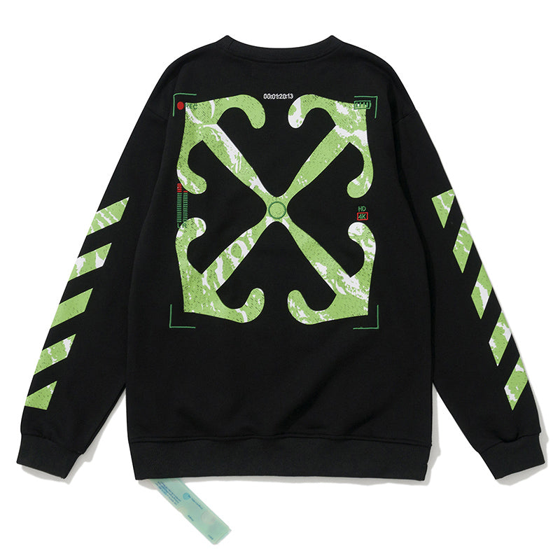 Diag-stripe Cotton Sweatshirts