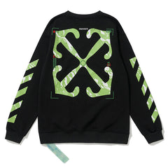 Diag-stripe Cotton Sweatshirts