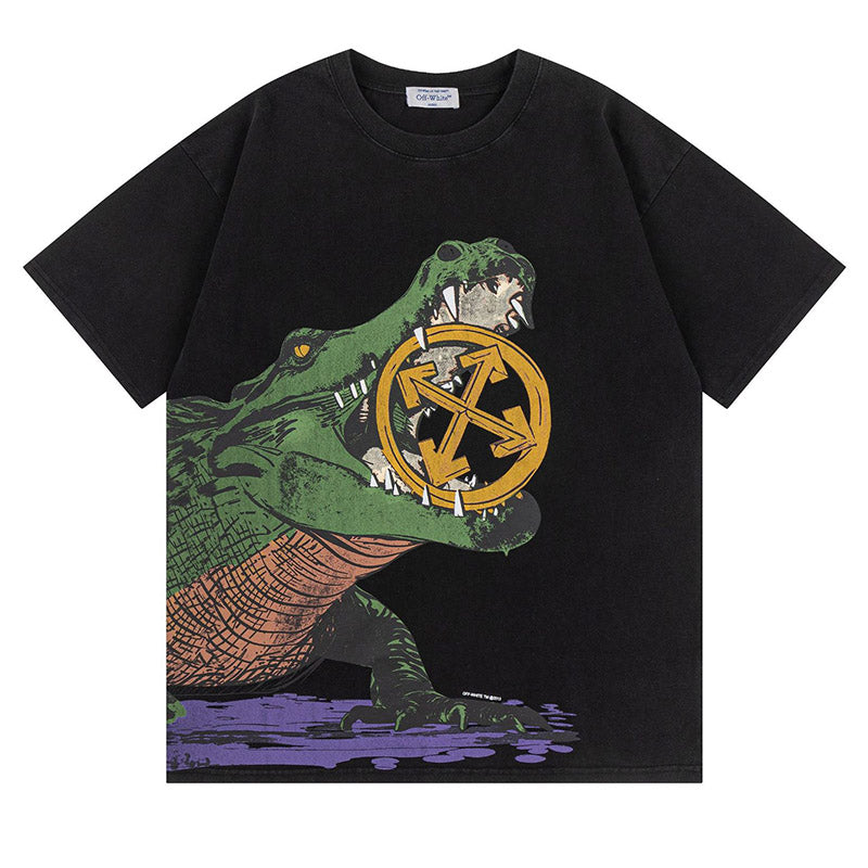 Animal Printed Crewneck T-Shirts