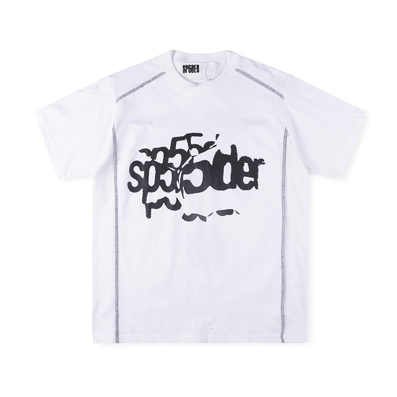 Contrast Stitch Slub Tee