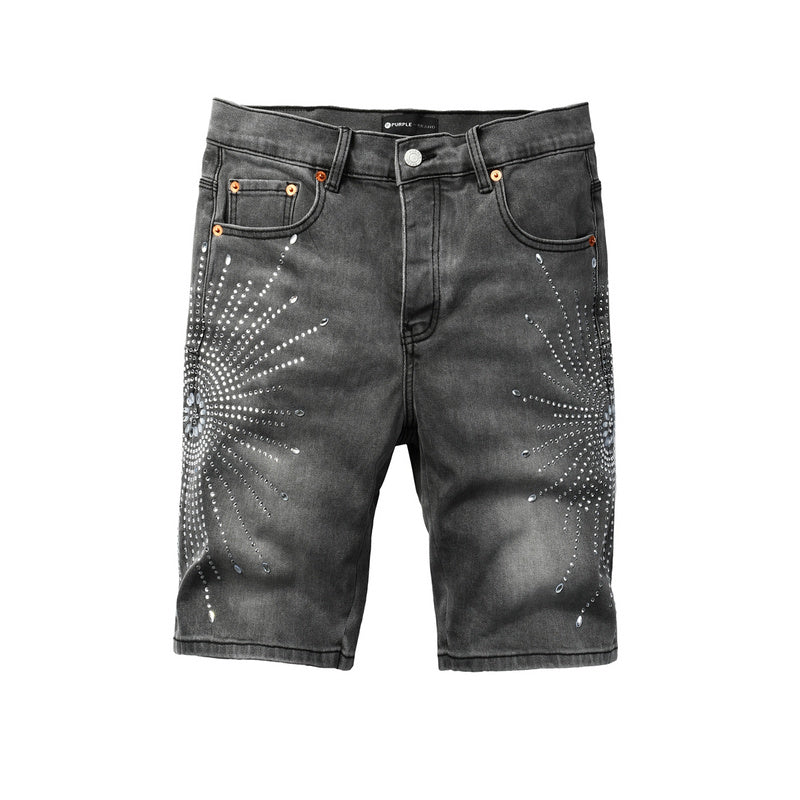 Crystal Diamond Denim Shorts #5094