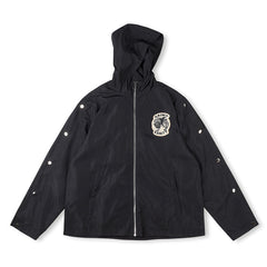 Nylon Hooded Track Jacket “Black”