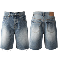 Crystal Diamond Denim Shorts #5100