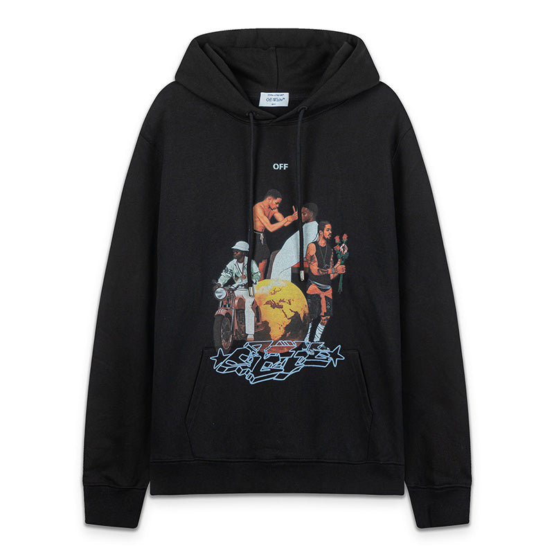 Black Cotton Hoodie