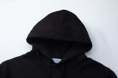Black Cotton Hoodie