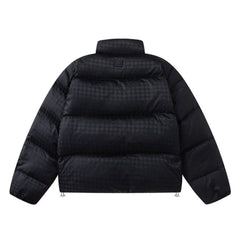 jacquard puffer down jacket