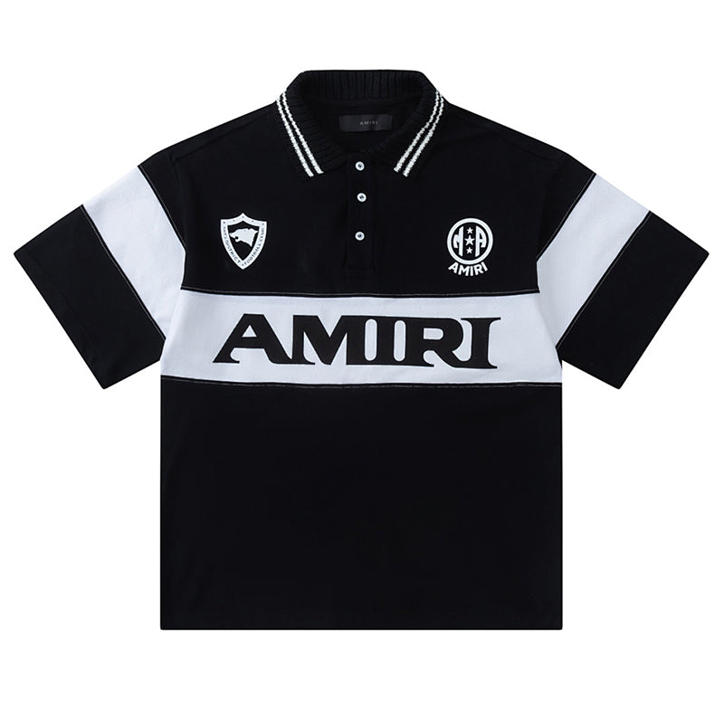 stripe-detail logo polo shirt