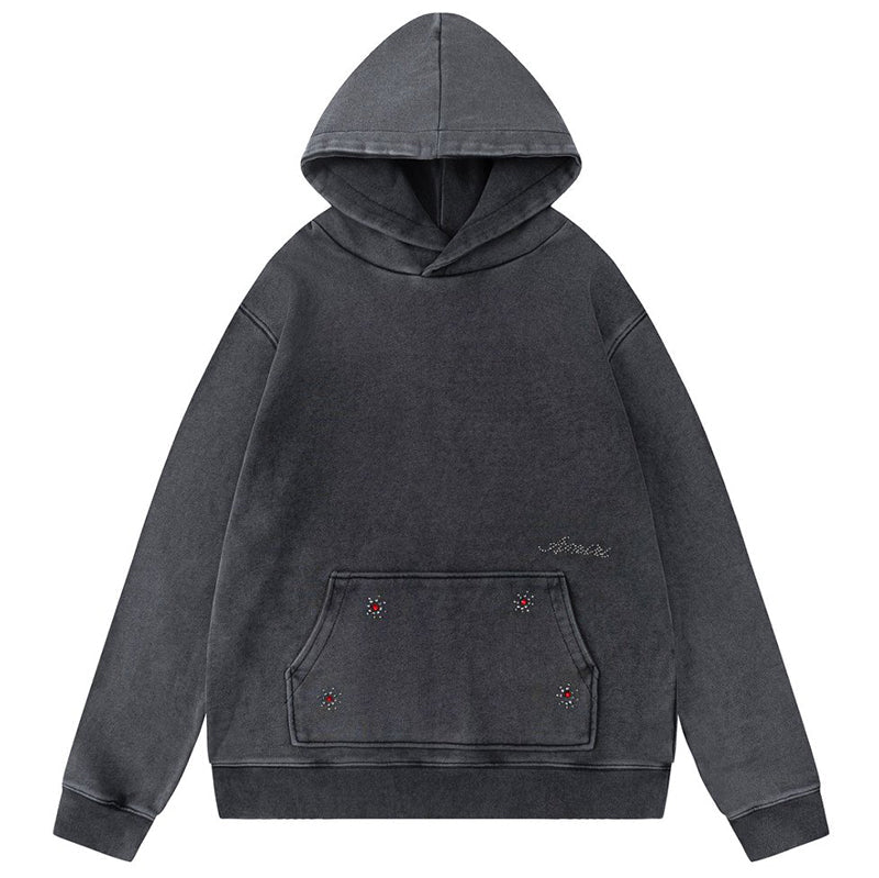 Men's Studded Cotton Hoodie