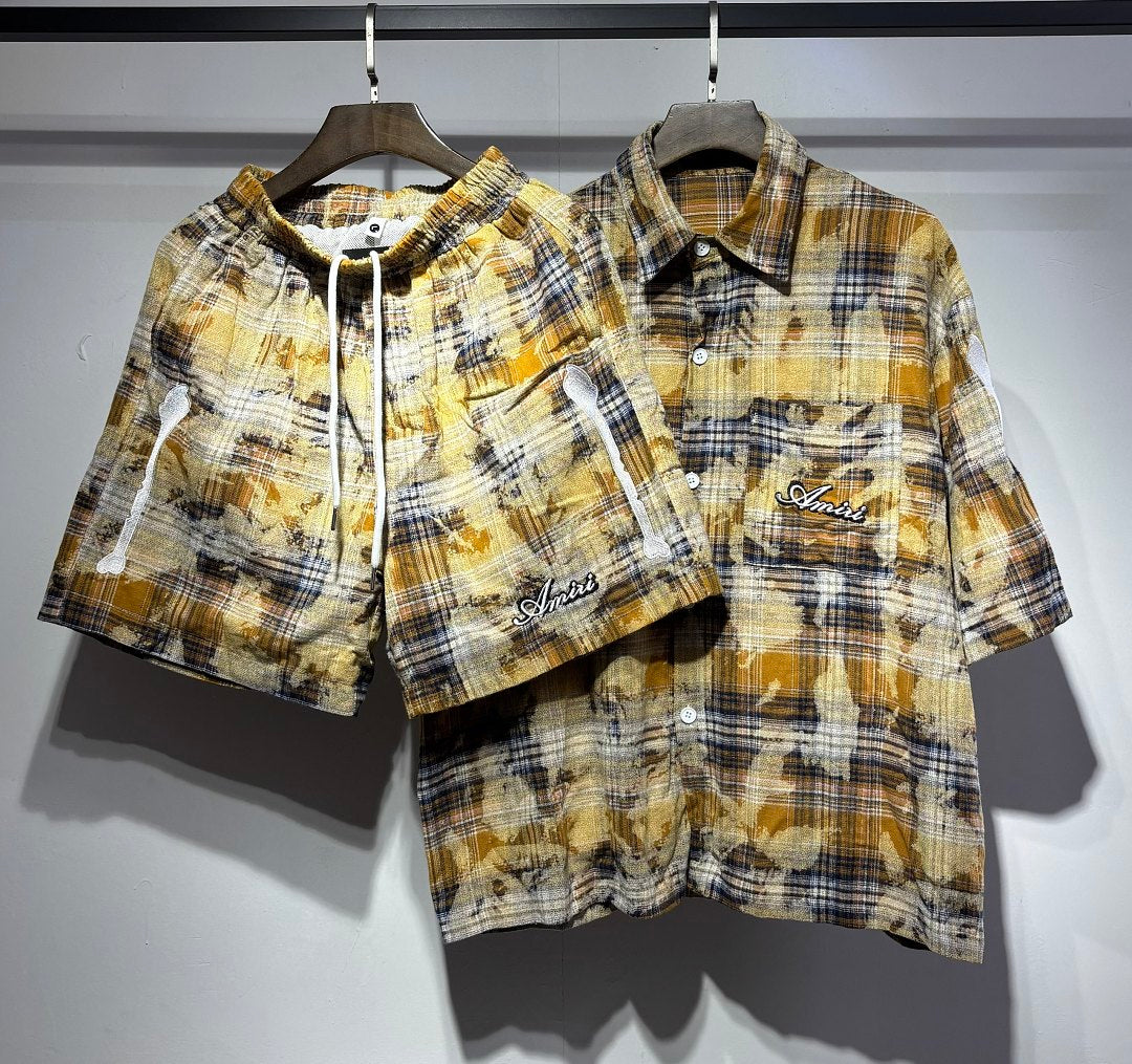 AMIRI Mens Tracksuits Hawaiian shirt Sets