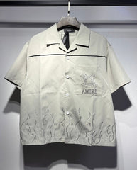 AMIRI Short Nylon Suit Trendy Streetwear Shirt Sets